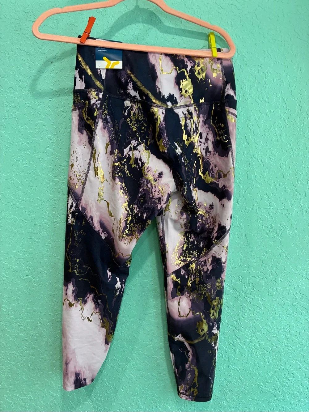 Women’s Marble Active 7/8 Leggings L power soft old navy high rise compression